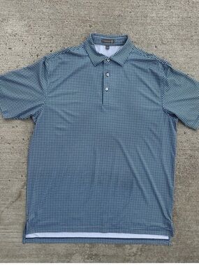 Peter Millar Men’s Polo Shirt Plaid Size Large